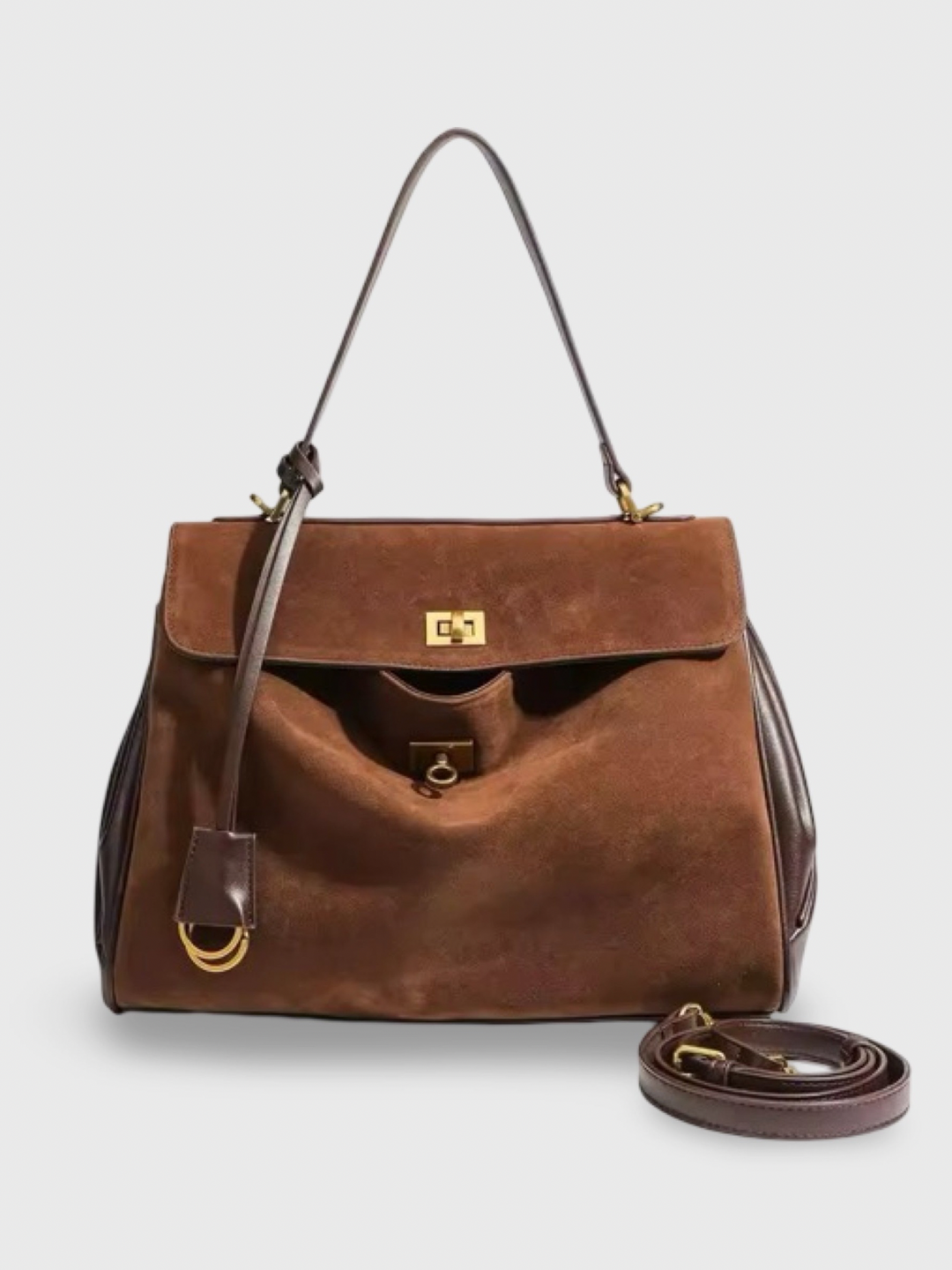Amara Belle™ Suede Bag I Brown