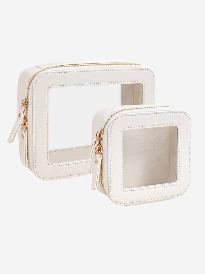 Clear Makeup Bag Organizer Set