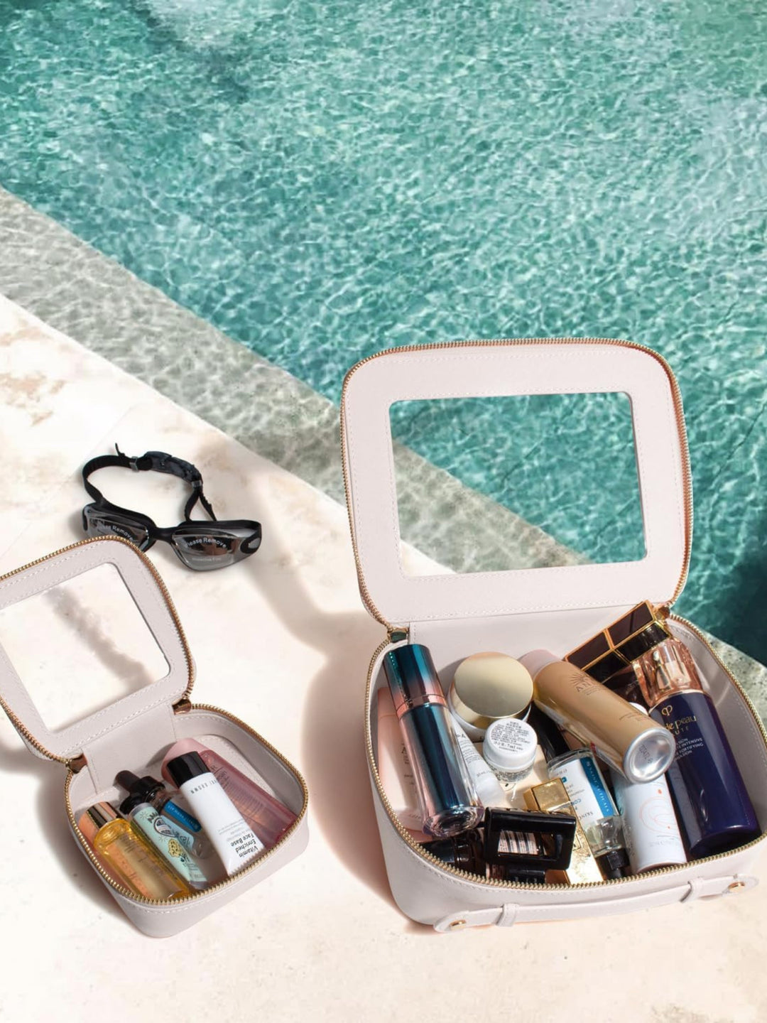 Clear Makeup Bag Organizer Set