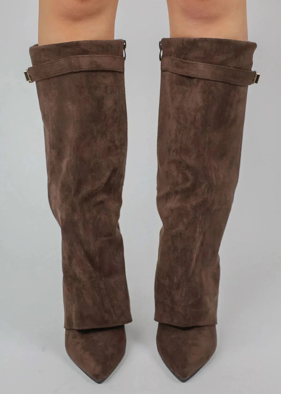 Celeste Suede Knee-High Boots I Brown