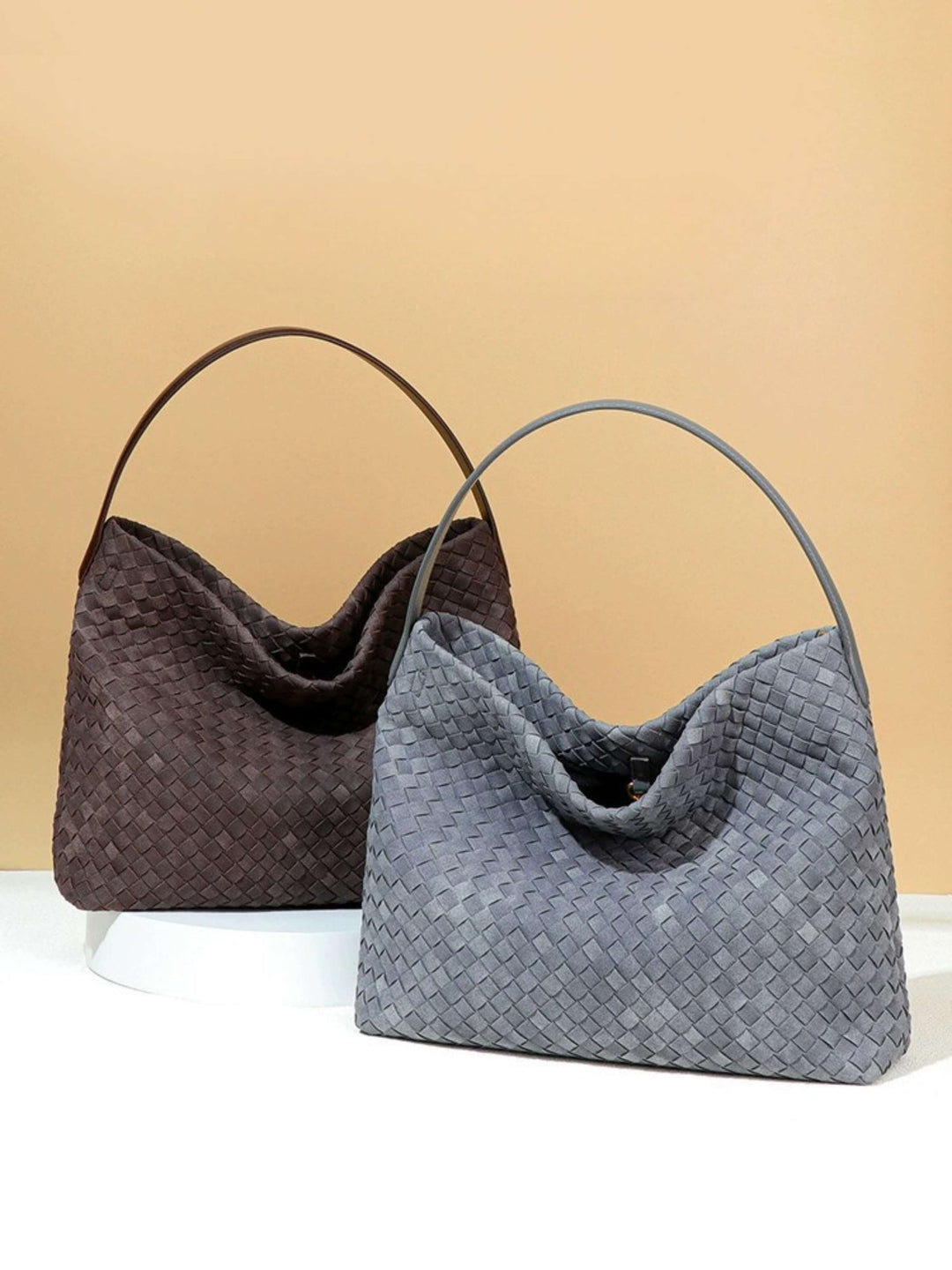 Floria™ Suede Tote Bag I Grey