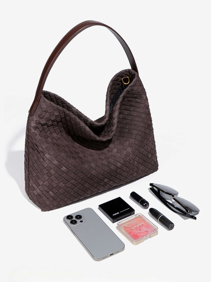 Floria™ Suede Tote Bag I Beige