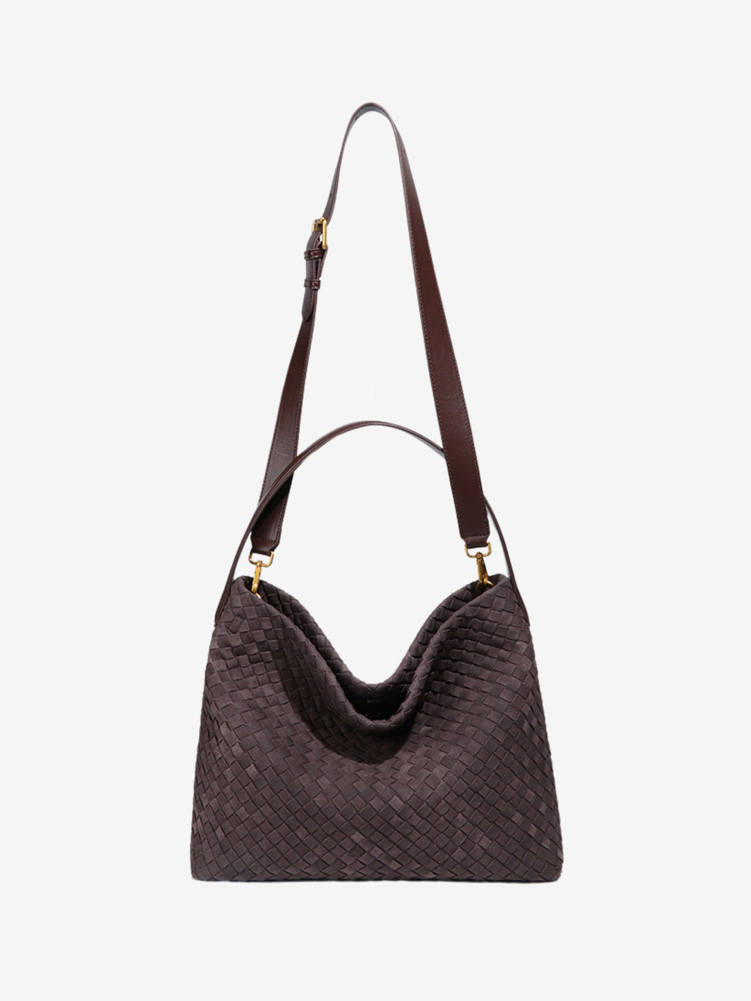Floria™ Suede Tote Bag I Chocolate