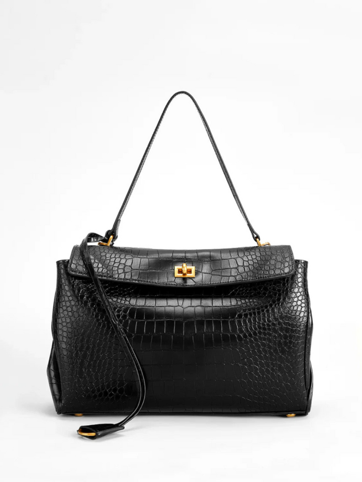 Amara™ Crocodile Bag I Black