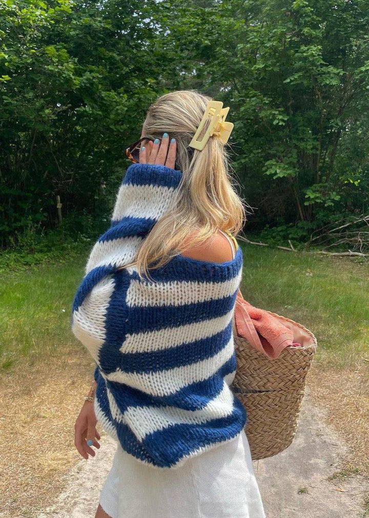Anna Navy Knit Sweater