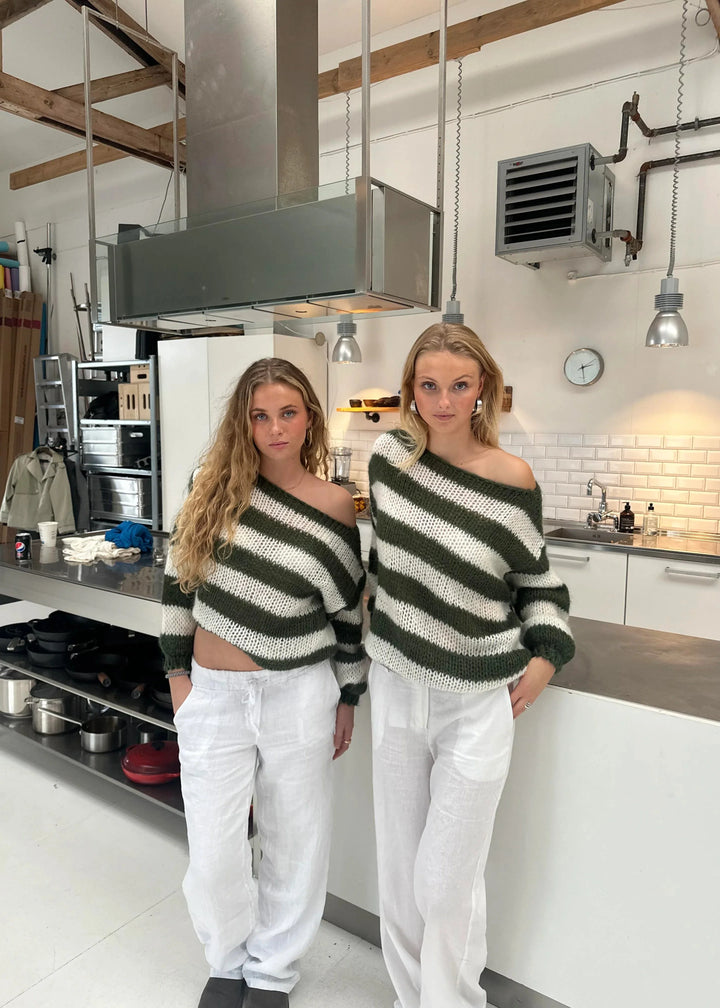 Anna Khaki Knit Sweater