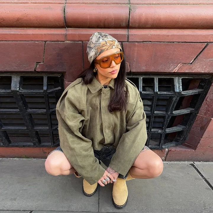 The Marlowe™ Suede Bomber Jacket I Bordeaux