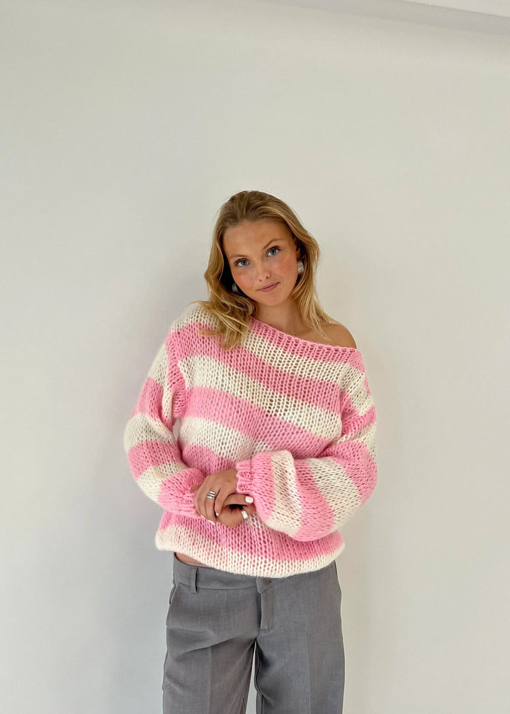 Anna Pink Knit Sweater