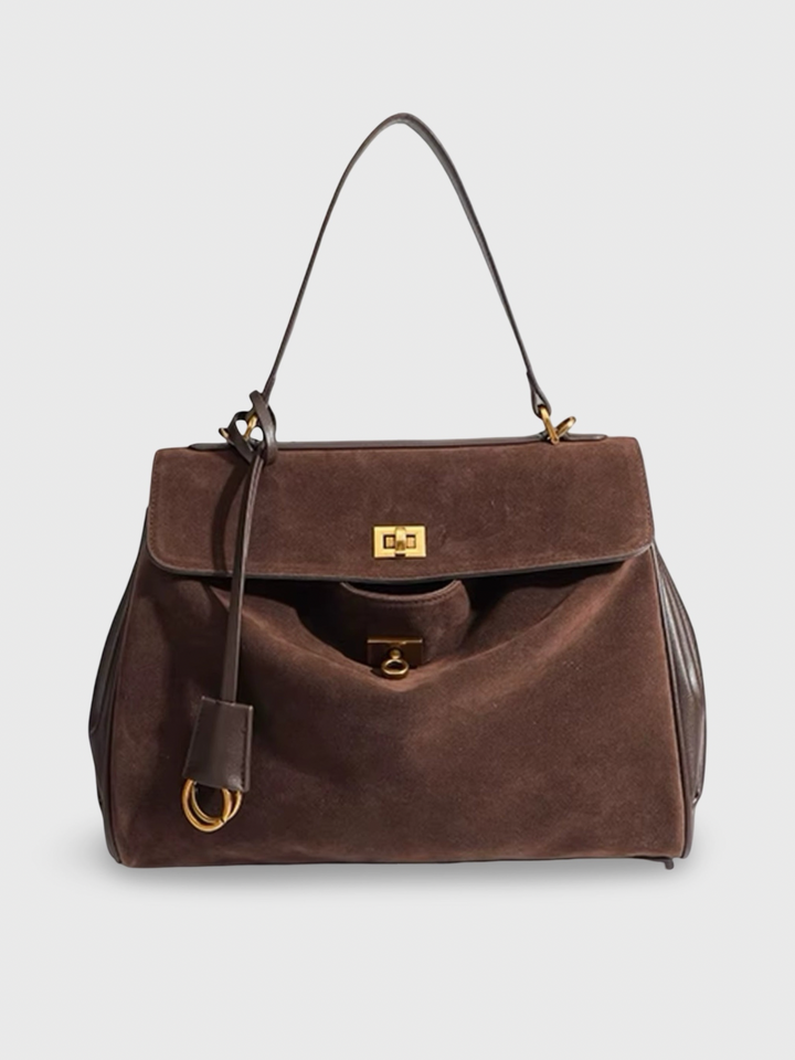 Amara Belle™ Suede Bag I Choco