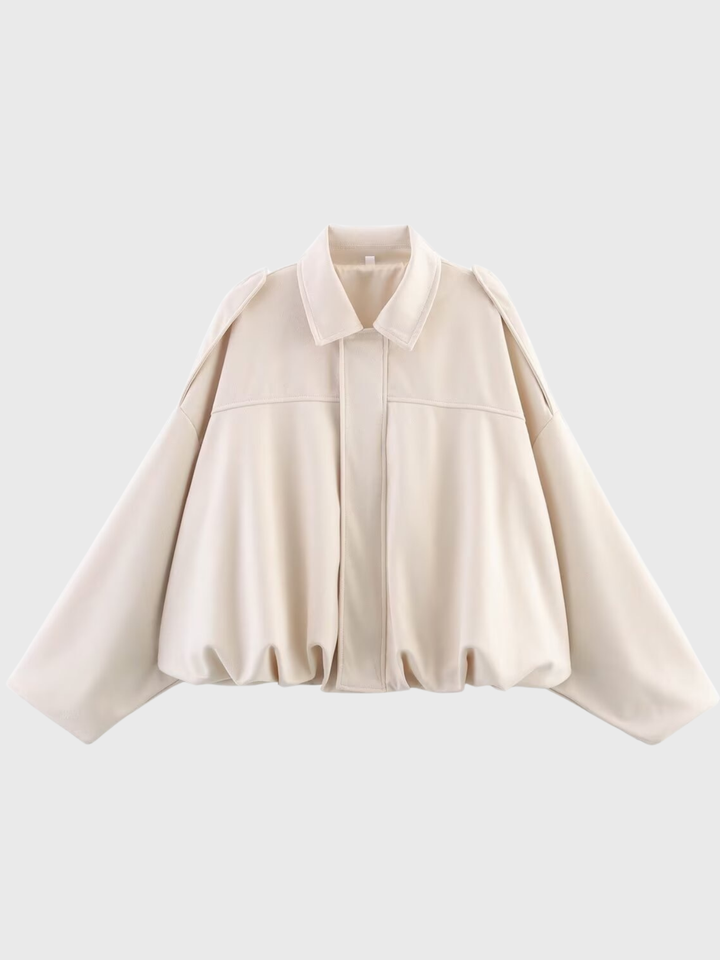 The Marlowe™ Suede Bomber Jacket I Beige