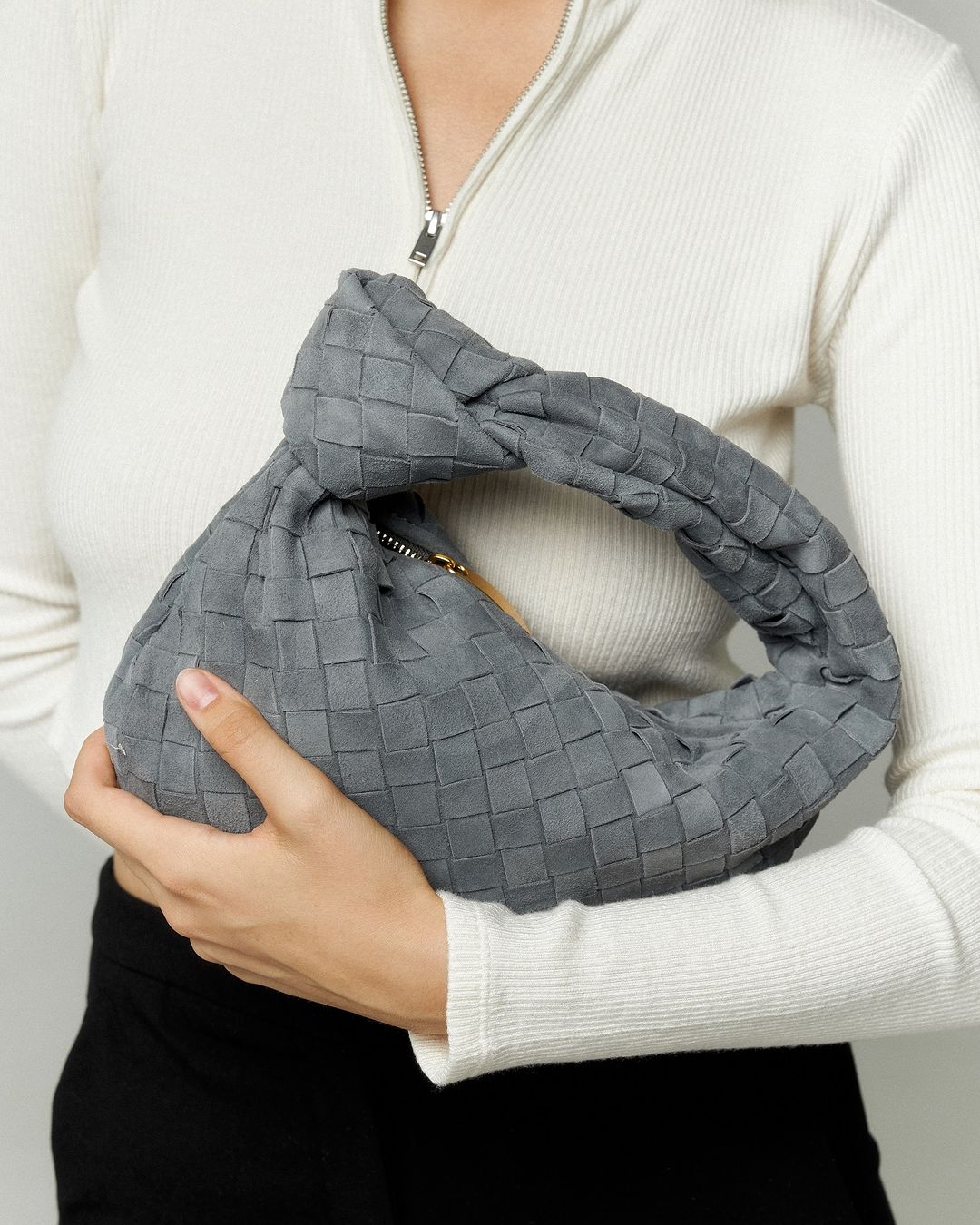 Elara Suede Bag Mini I Grey
