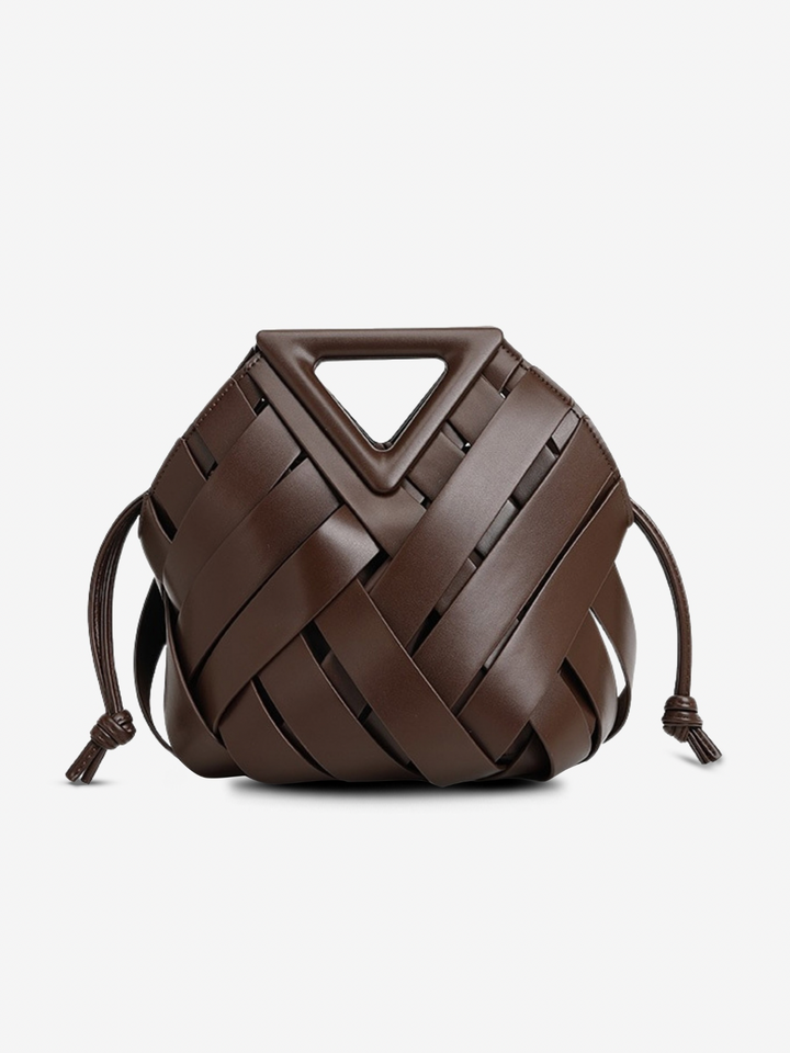 Aria™ Woven Leather Bag I Brown
