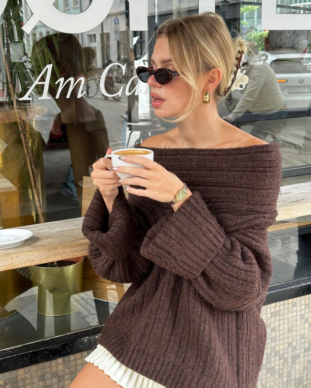 Aria Knit Sweater I Brown