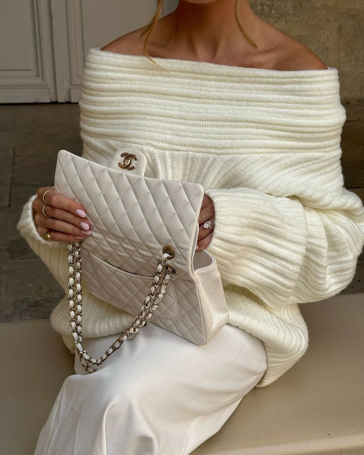 Aria Knit Sweater I Cream