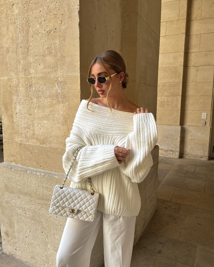Aria Knit Sweater I Cream