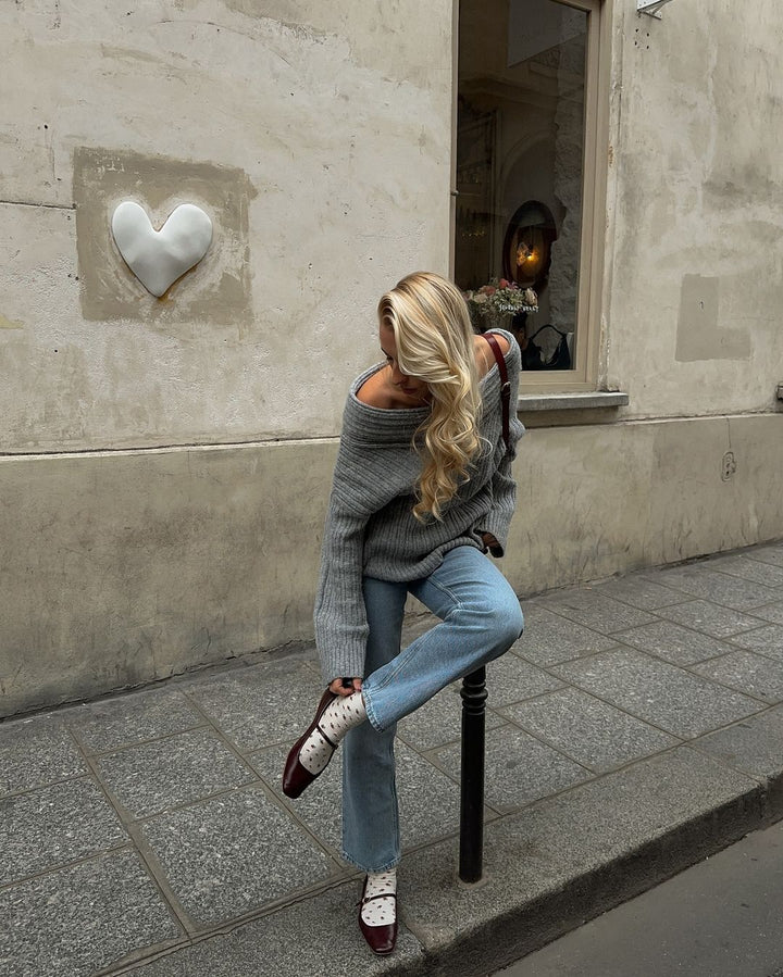Aria Knit Sweater I Grey