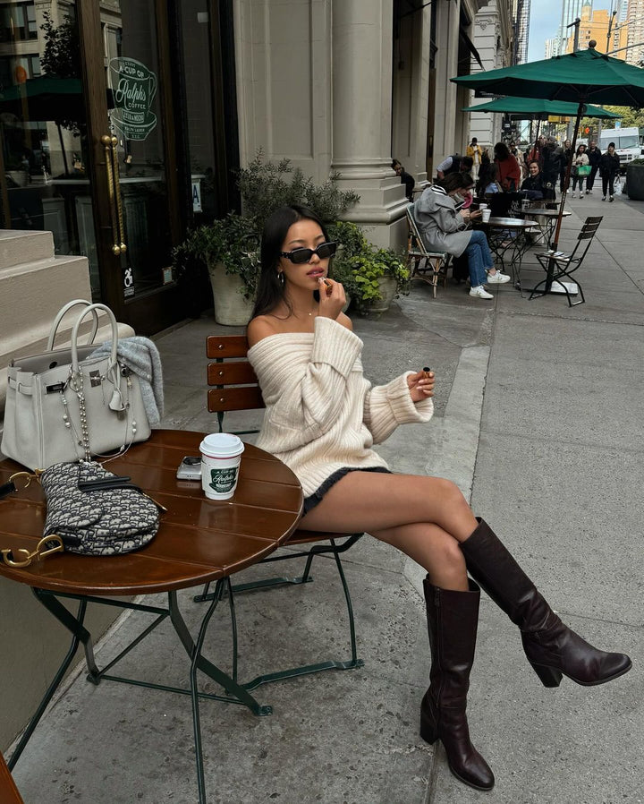 Aria Knit Sweater I Beige