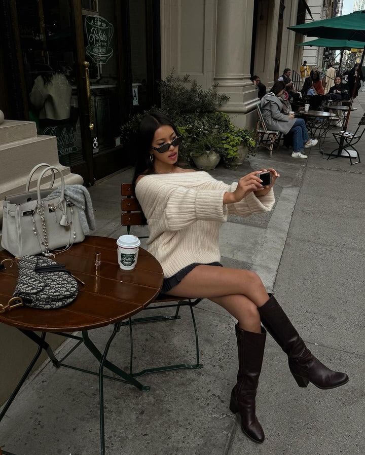 Aria Knit Sweater I Beige