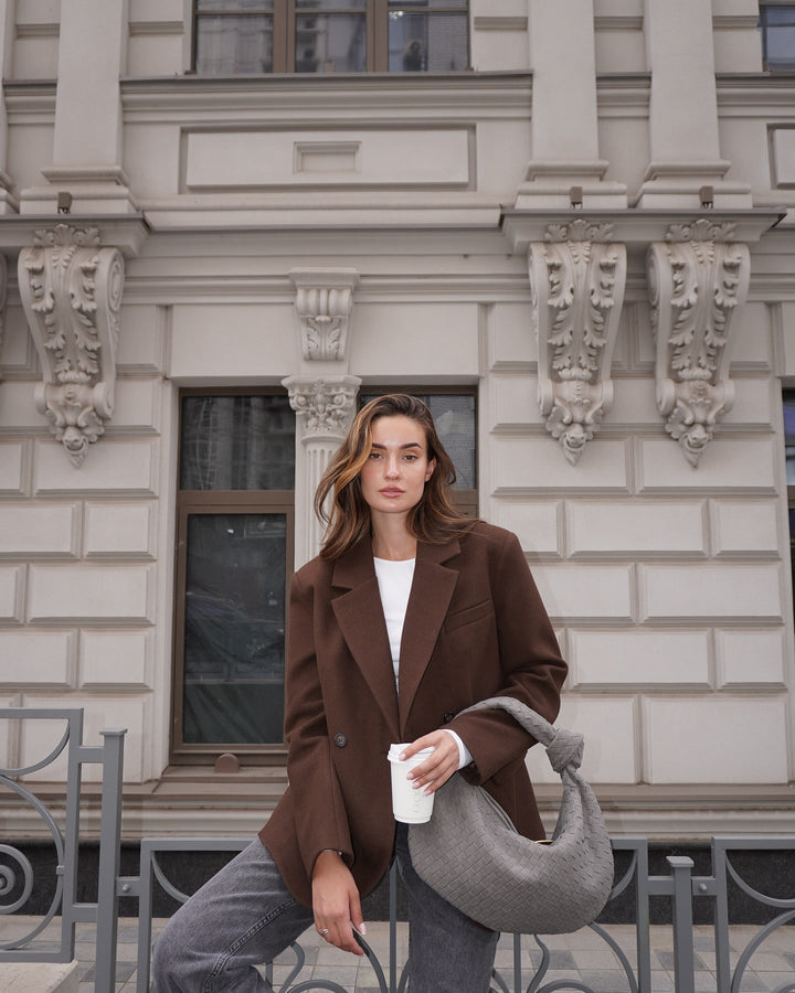 Elara Suede Bag I Grey