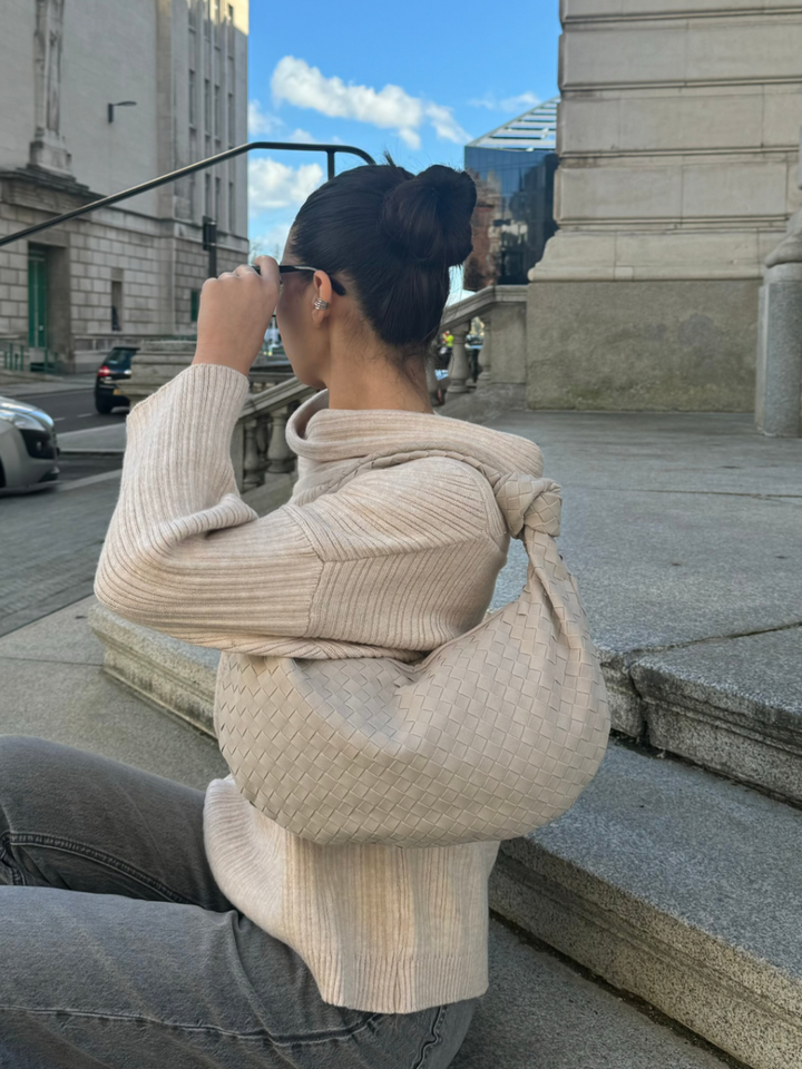 Elara™ Suede Bag I Light Beige
