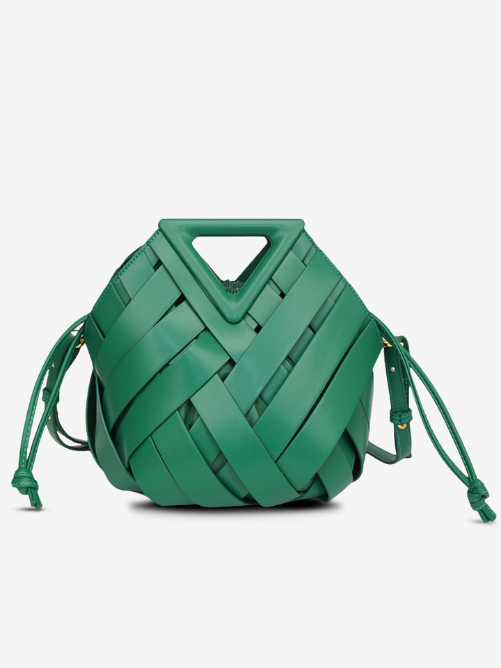 Aria™ Woven Leather Bag I Brown