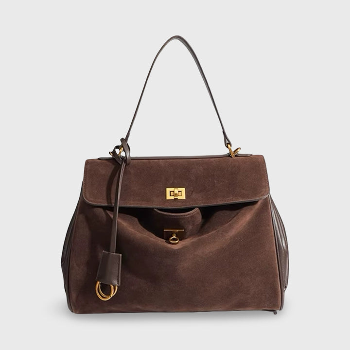 Amara Belle™ Suede Bag I Choco