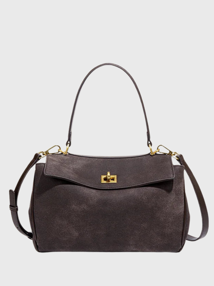 Amara Belle™ Suede Bag I Beige