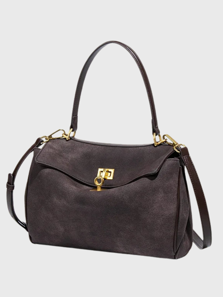 Amara Belle™ Suede Bag I Beige