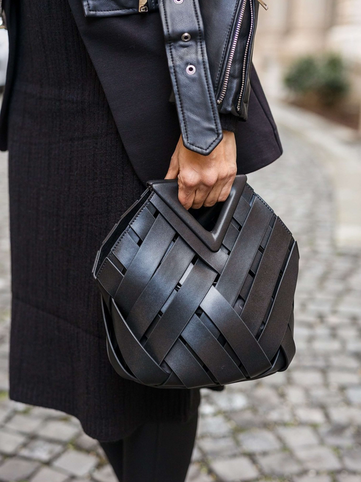 Aria™ Woven Leather Bag I Brown