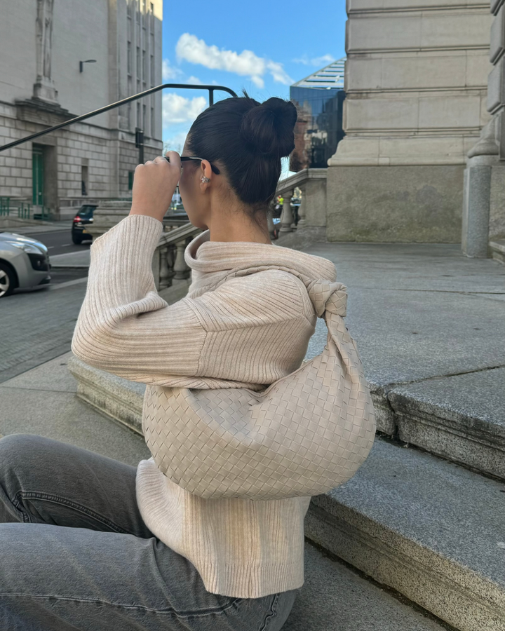 Elara Suede Bag I Light Beige