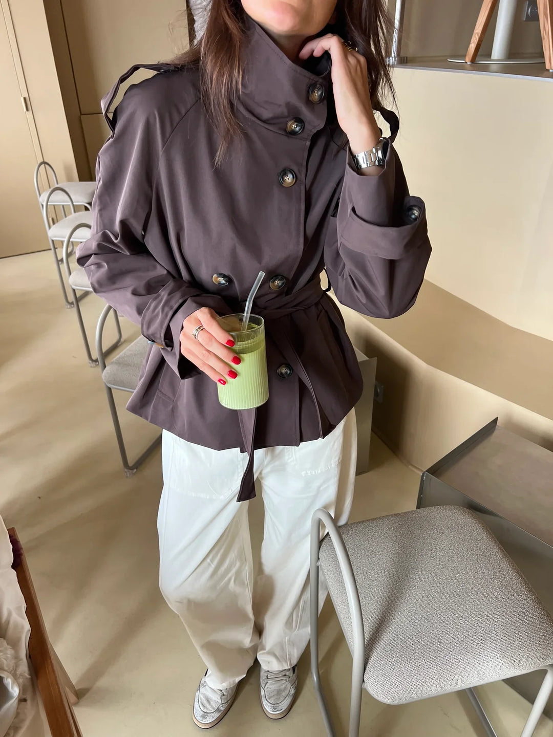 The Aurelia™ Trench Coat - Brown