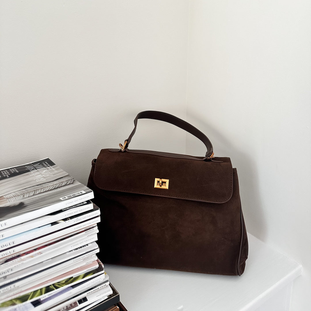 Amara™ Suede Bag I Mocha