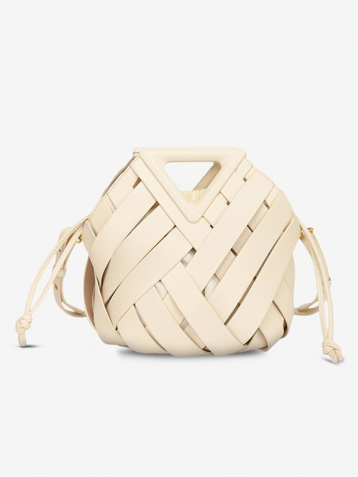 Aria™ Woven Leather Bag I Brown