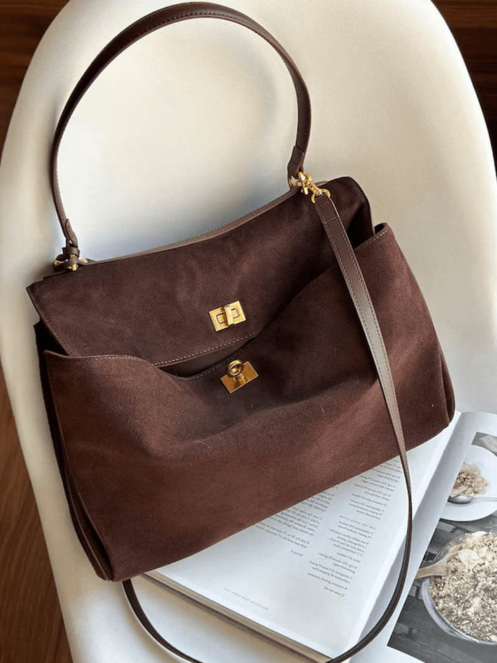 Amara™ Suede Bag I Mocha