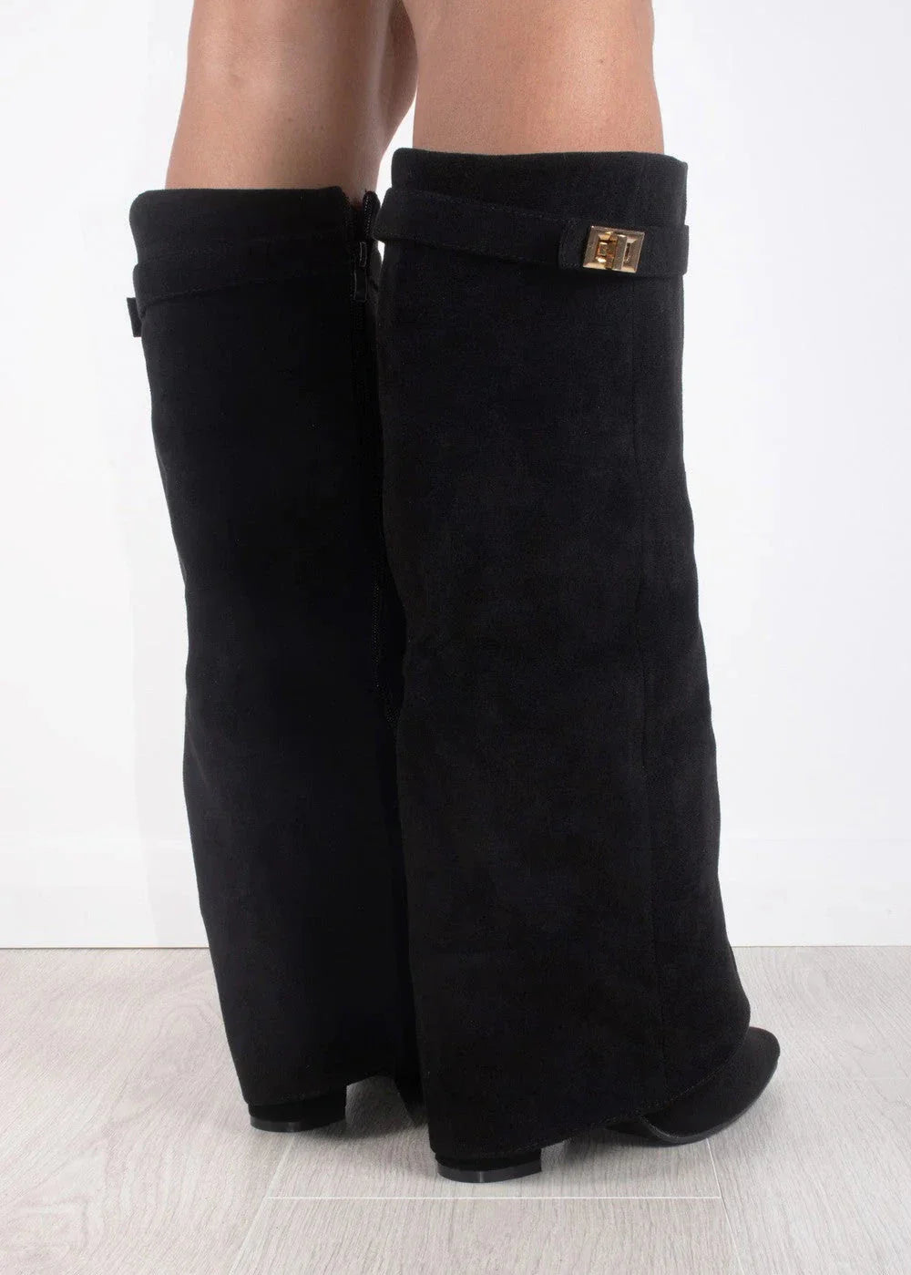 Celeste Suede Knee-High Boots™ I Black