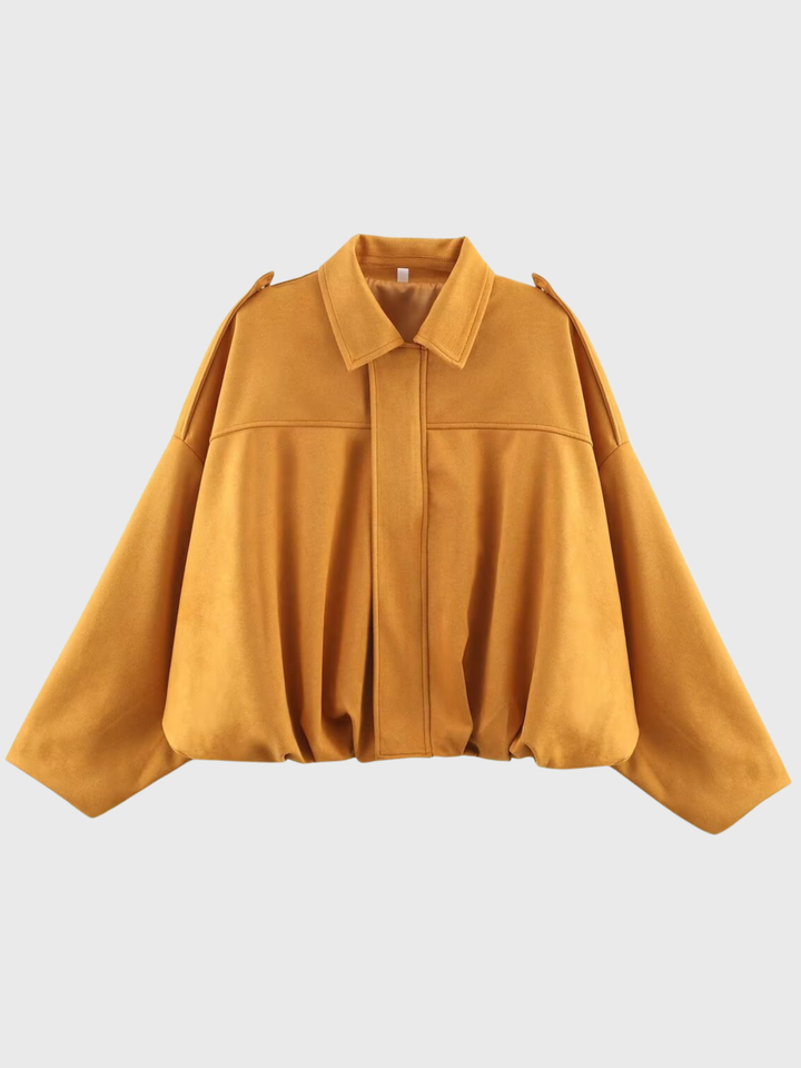 The Marlowe™ Suede Bomber Jacket I Warm Camel