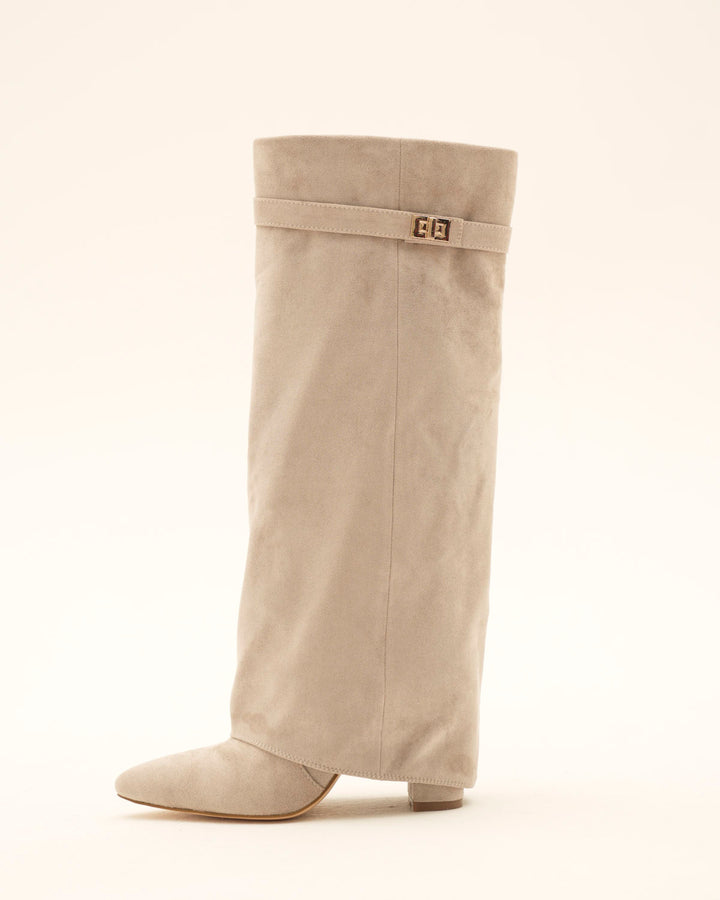 Celeste™ Suede knee high boots - Taupe