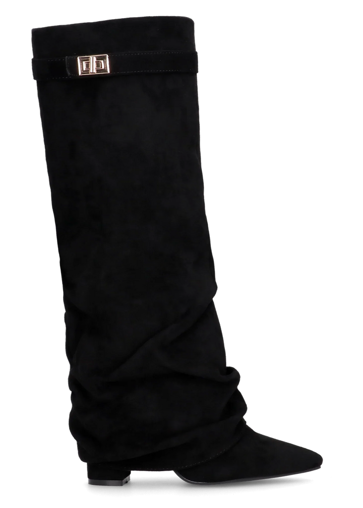 Celeste™ Slouchy Suede knee high boots - Black