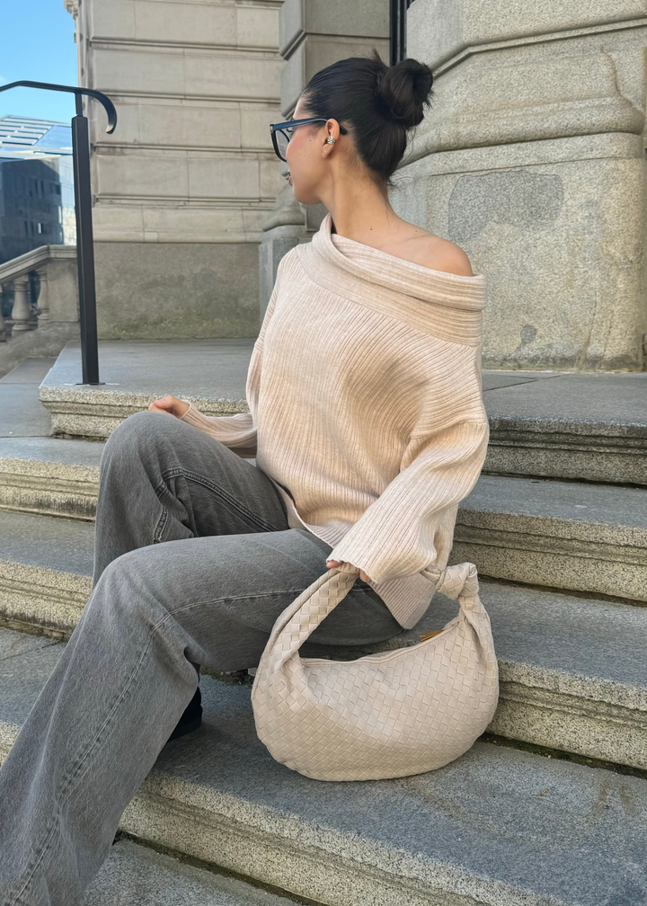 Elara Suede Bag I Light Beige