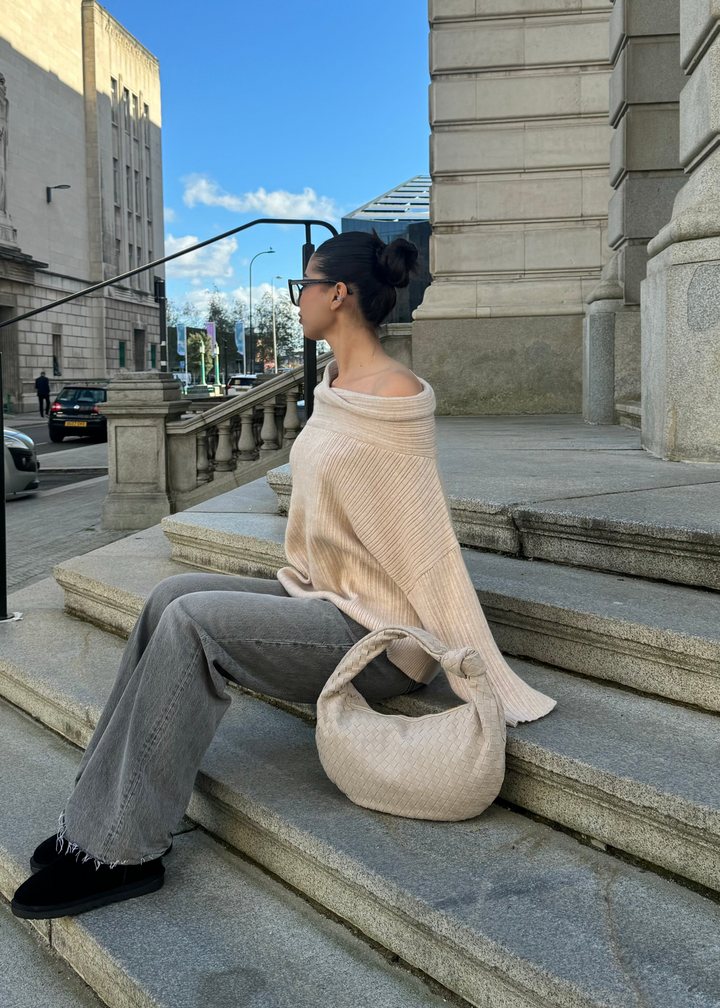 Elara Suede Bag I Light Beige