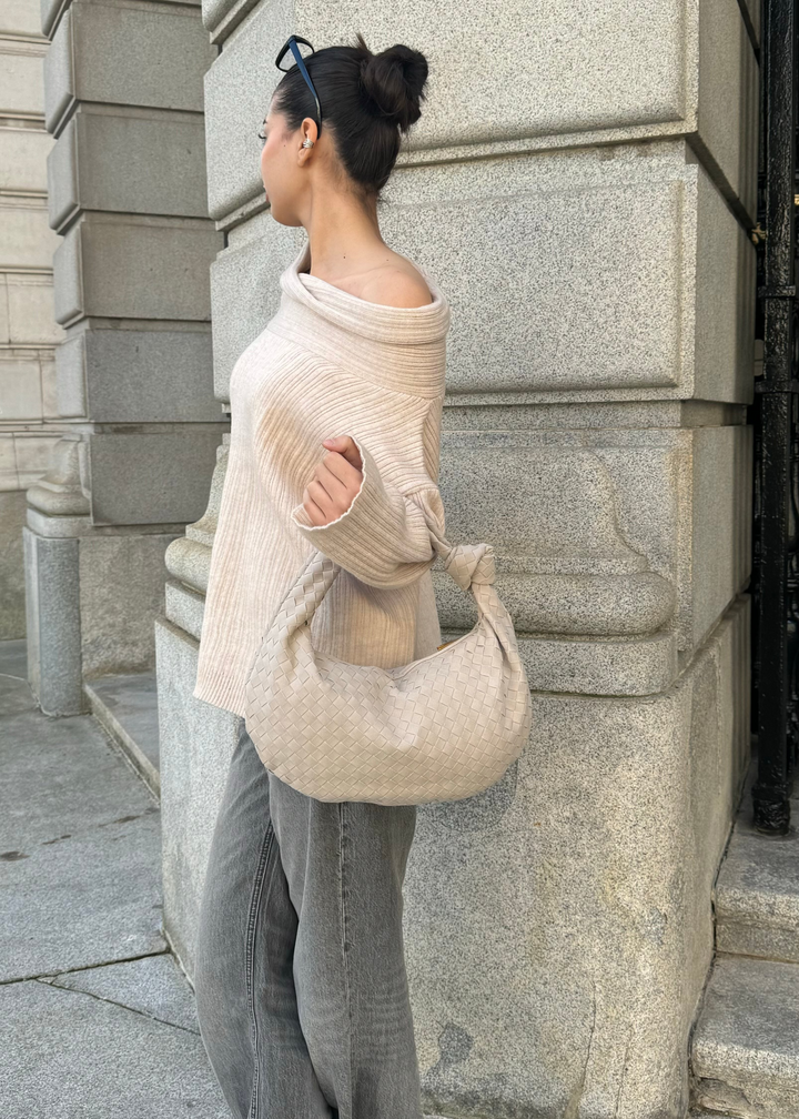 Elara Suede Bag I Light Beige