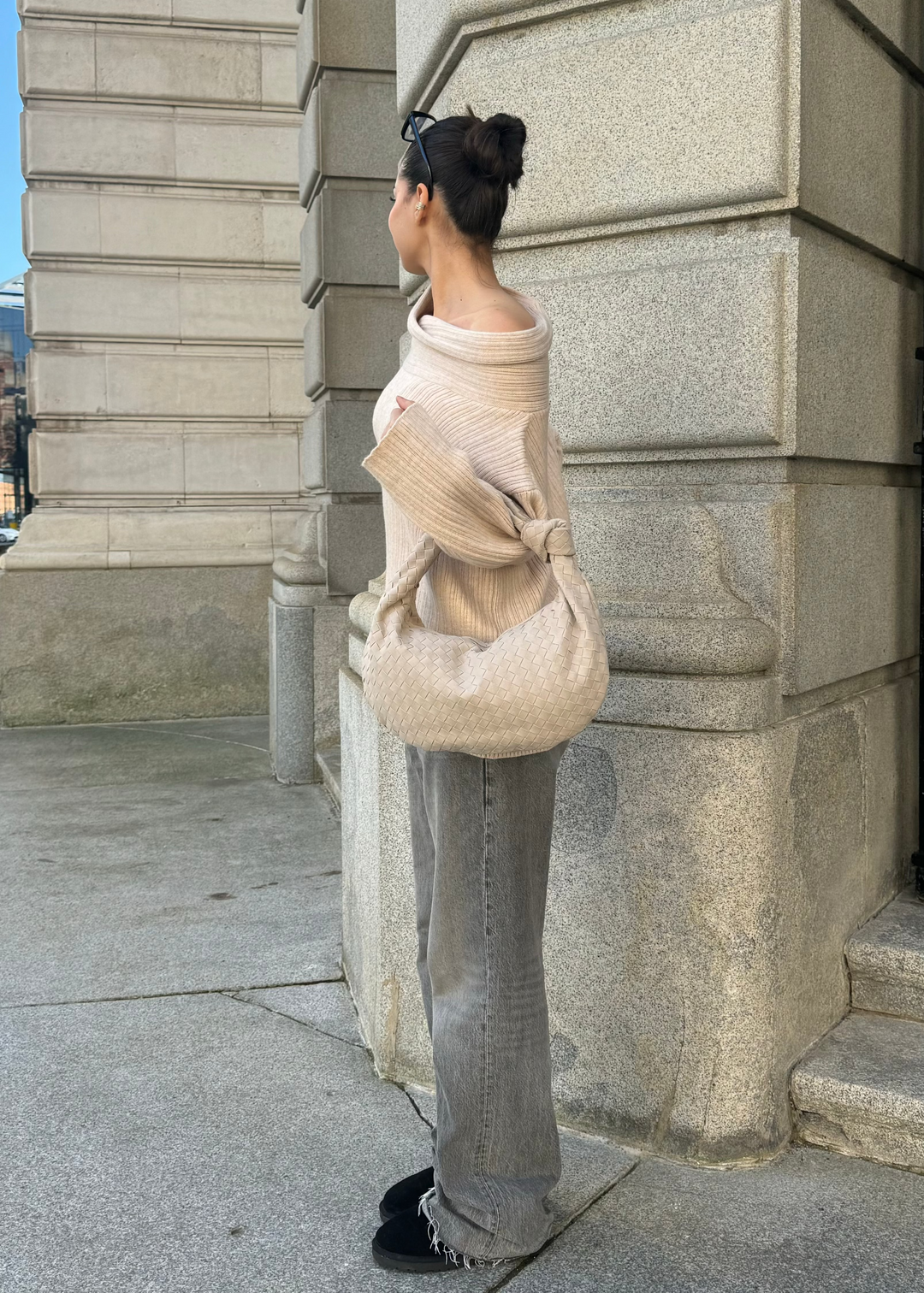 Elara Suede Bag I Light Beige