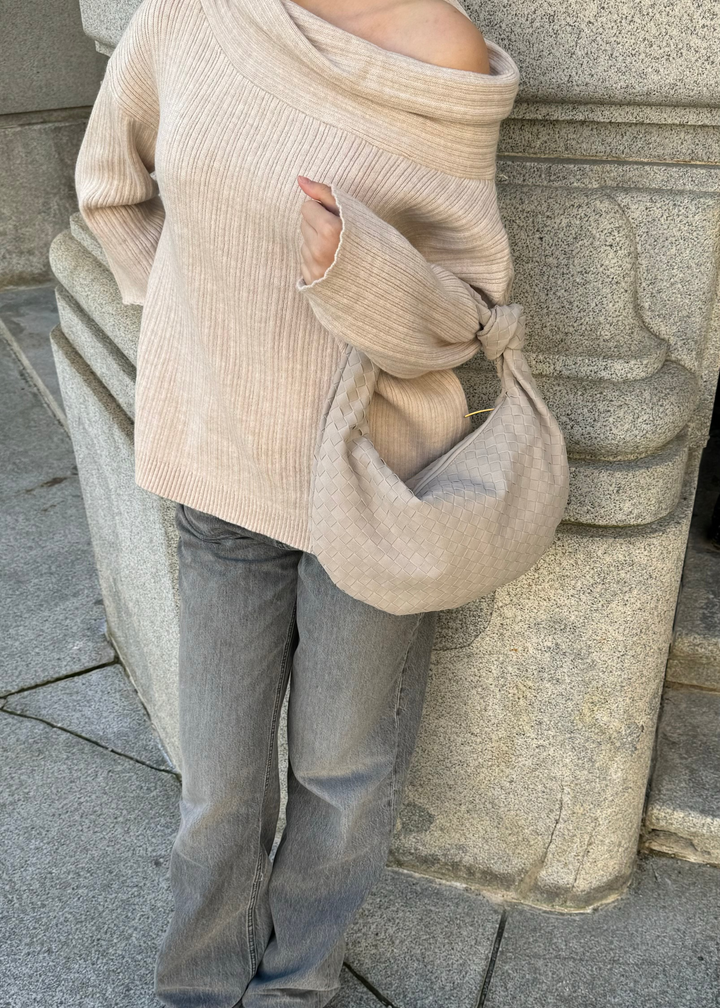 Elara Suede Bag I Light Beige