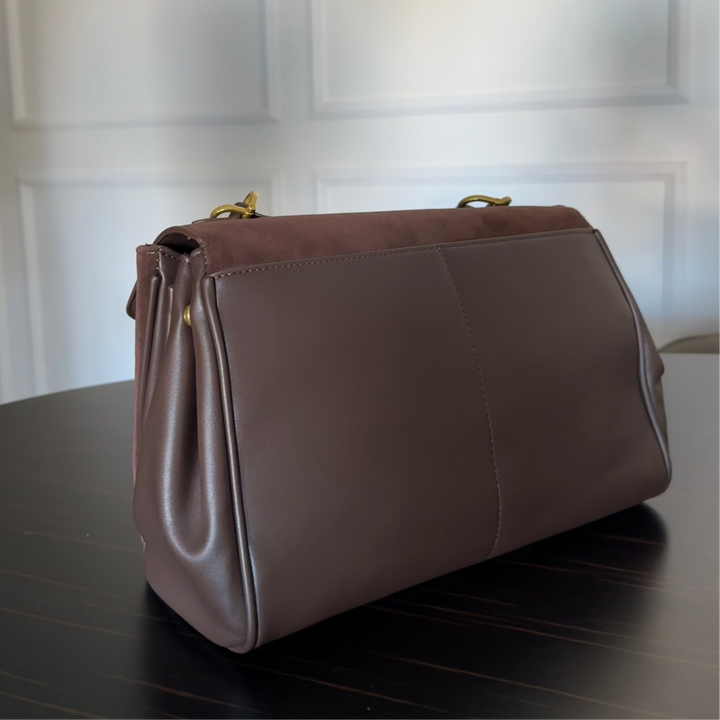 Amara Belle™ Suede Bag I Choco