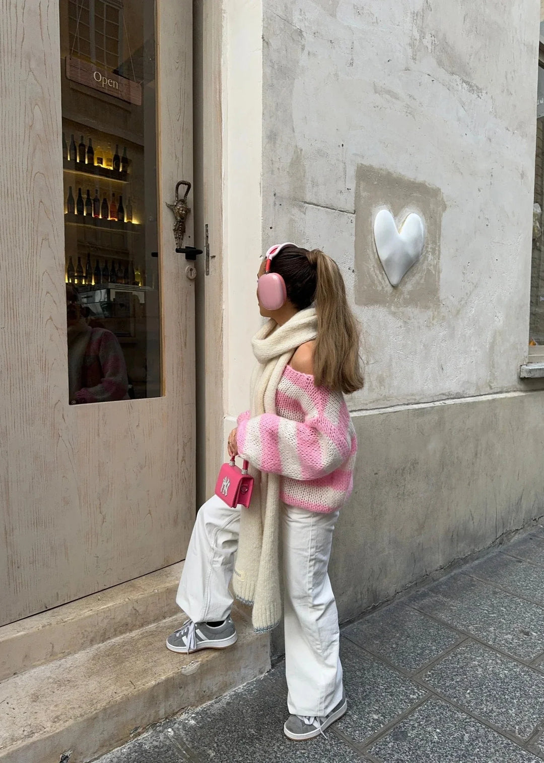 Anna Pink Knit Sweater