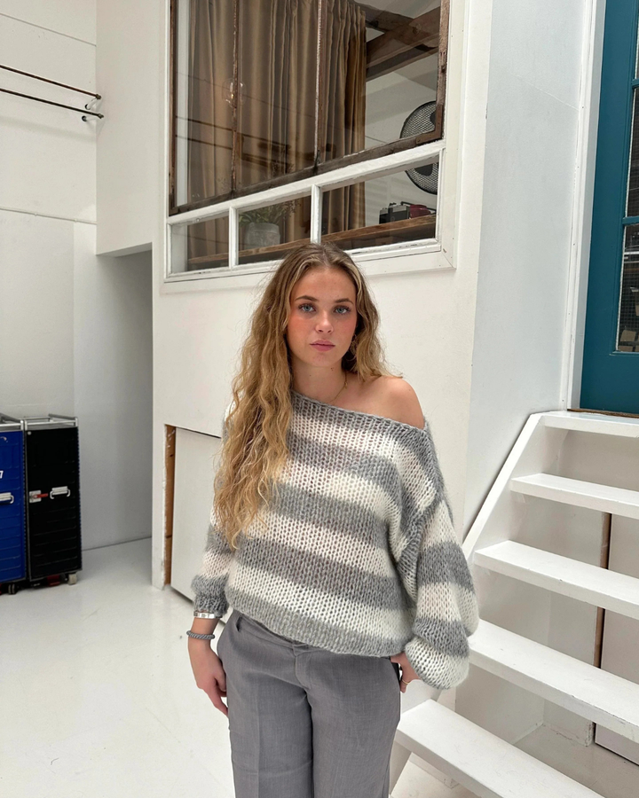 Anna Grey Knit Sweater