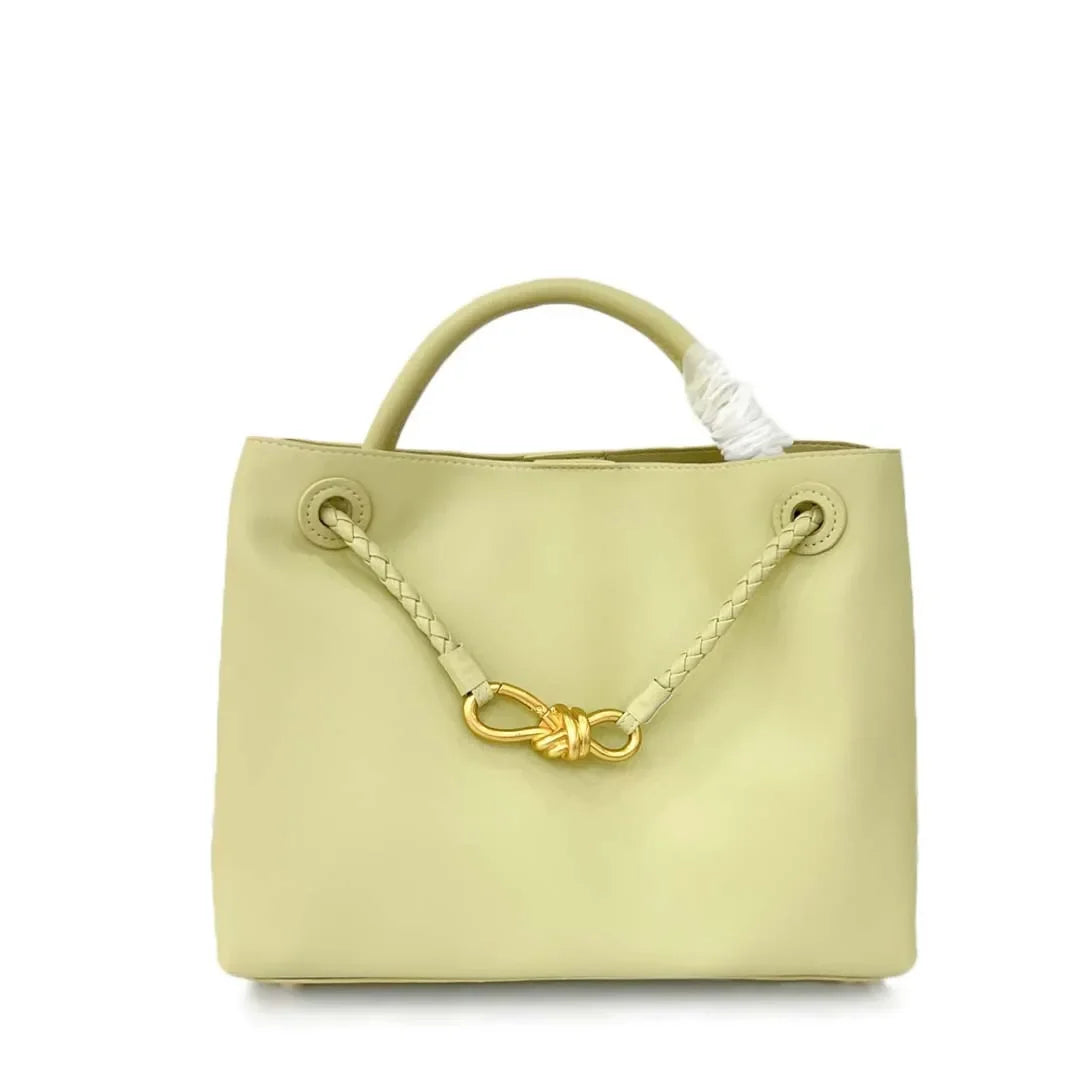 2024 Autumn/Winter New Large Capacity Women's Crossbody Bag Flat Surface Genuine Leather Shoulder Bag Metal Buckle Handbag