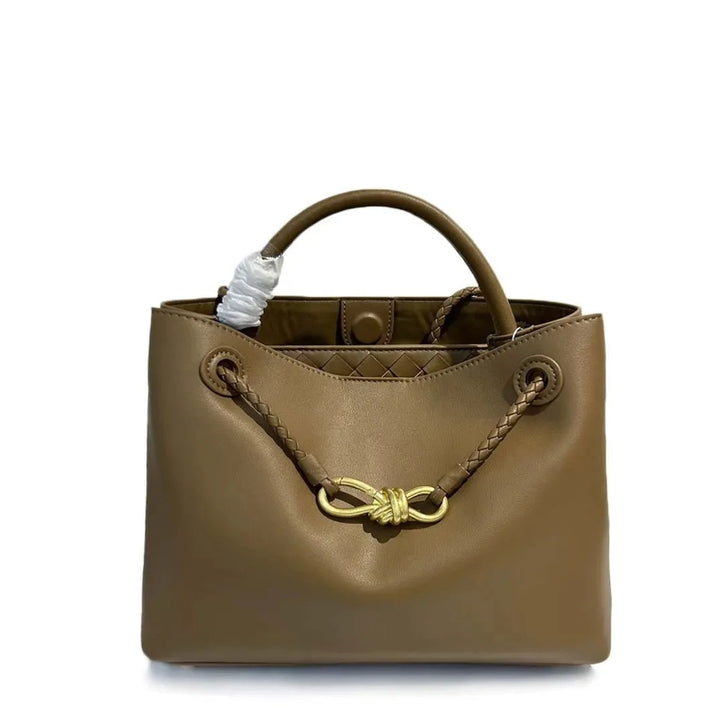 2024 Autumn/Winter New Large Capacity Women's Crossbody Bag Flat Surface Genuine Leather Shoulder Bag Metal Buckle Handbag