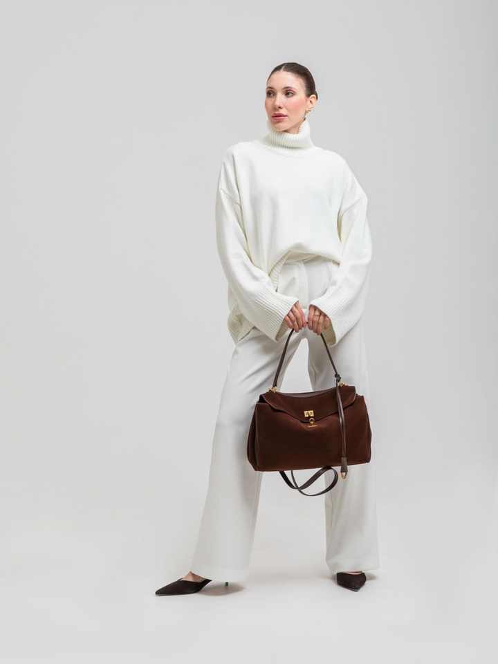 Amara Suede Bag I Mocha