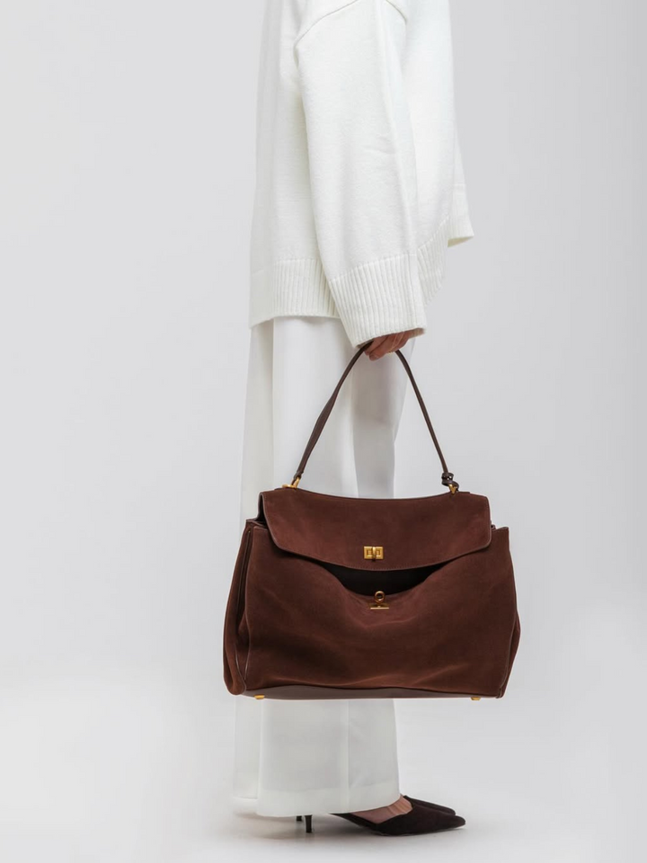 Amara Suede Bag I Mocha